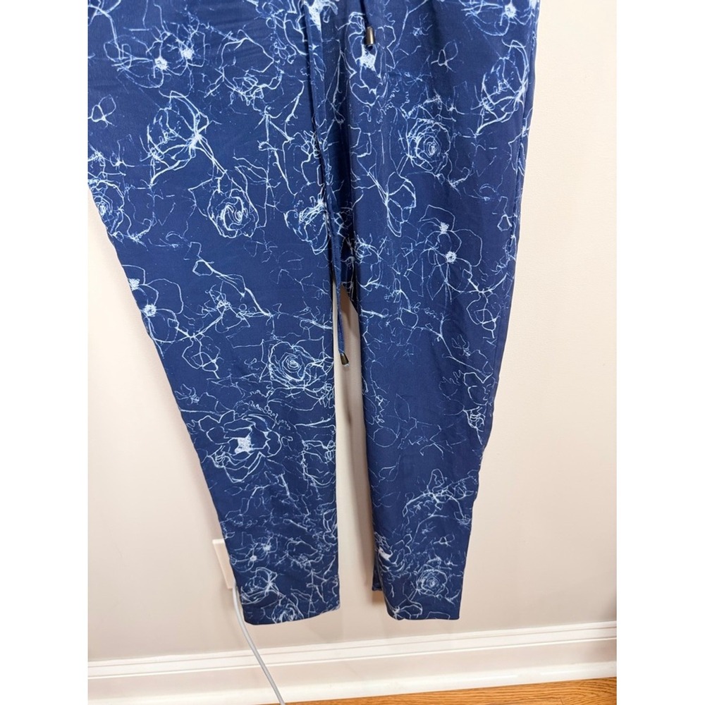 Sam Edelman Blue Floral Print Sleeveless Wide Leg Jumpsuit Women's Size‎ 4 - Picture 6 of 12